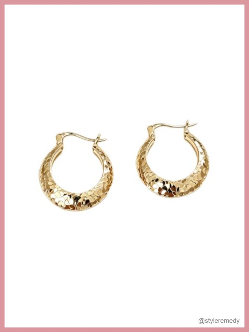 Small Gold Plated Hoop Earrings with 925 Sterling Silver Post
